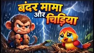 बंदर मामा का गुस्सा 😡 | Monkey and Bird Story | Kids Moral Cartoon