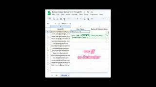 Split Email ID into Username & Domain | Google Sheets SPLIT Function ✂️ #shorts  #excel #exceltips