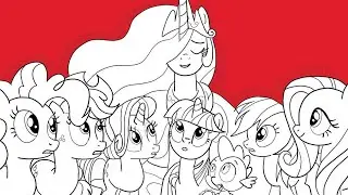 Раскраска Мой маленький пони MLP