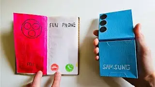 Many pages smartphone & Samsung Galaxy Cardboard Z Flip incoming call
