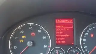 Golf 5 Uhr einstellen in der Multifunktionsanzeige