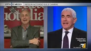 Travaglio su Casini:'Furbo e capace di restare a galla'- Casini: 'Di' qualcosa di buono'