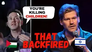 Heckler CONFRONTS Israeli Comedian on Gaza 