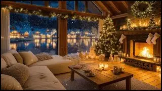 Beautiful Christmas Cabin Ambience 2026🎅🎄 Relaxing Christmas Music with Cozy Fireplace Background 🔥