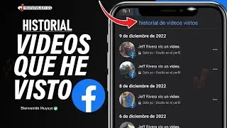 Como VER Historial de Videos VISTOS en Facebook 🔵