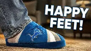 Happy Feet Detroit Lions NFL Sneaker Slippers by Comfy Feet review (As Seen On TV)