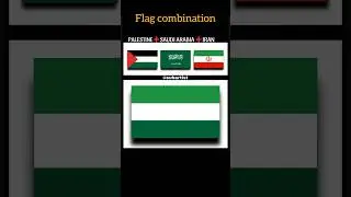 Palestine🇵🇸+🇸🇦+🇮🇷Iran and Saudi Arabia flag combination. SUB Artist.