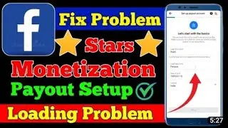 Facebook Payout setup Loading Problem || Facebook monetization Payout setup problem