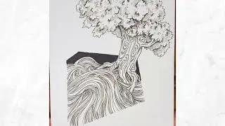 Surreal Tree Ink Drawing Tutorial