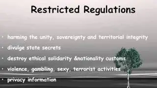 Internet audio-visual programme service regulations of China
