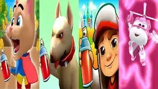 Subway Surfers Moscow VS  cat hero run  vs DOG Run  VS Super Wings : Jett RunAndroid Gameplay HD