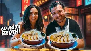 Пробуем БЕЗУМНЫЙ рамен с соусом, приготовленный шеф-поваром | Sal Tries Food