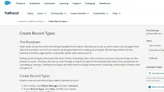 Create Record Types #salesforcetrailhead #salesforcetrailhead #trailhead