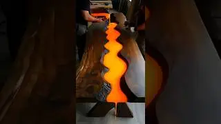 Molten Lava Epoxy Table | Satisfying AI Process | Dream Lux Build | #ytshorts