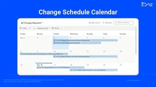 Edge ITSM: Change Schedule Calendar