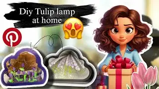 DIY Tulip lamp at home|Paper tulip Lamp tutorial,Cloud tulip Lamp|How to make tulip at home|