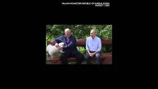 MOMENT: Lukashenko's dog draws attention during a joint media briefing with Putin