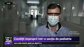 Pacient în România. Condiții improprii în spitale: secție de pediatrie nerenovată de 40 de ani