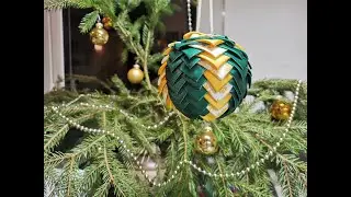 Bastel Tutorial : Stoffbandkugel, edle Dekokugel