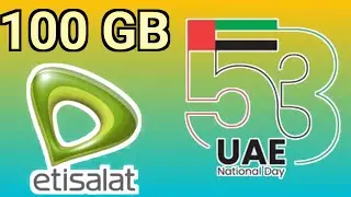 UAE Offer National day free 53GB Data etisalat #nationalday​ #uae​ #du​ #etisalat #uaenationalday