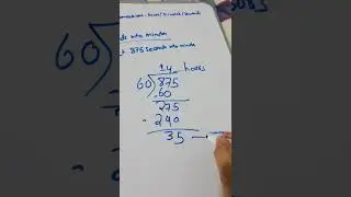 Convert seconds into minutes #maths 