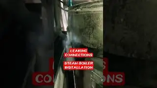 Leaking Pipe Connections | Steam Boiler Machine Installation #foryou #fyp #reels #shorts #viral