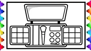 Makeup Tool Drawing and Coloring Page for Kids 💄💜👄How to Draw a Makeup Kit with Rainbow Colors 🌈
