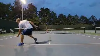 Glenn vs Rich Singles Half-court vs Full-court Oct 4th Pickleball match play