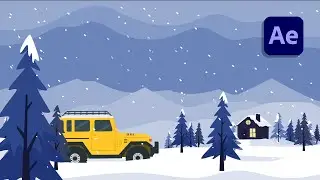 Fake 3D Snowy Landscape Animation In After Effects