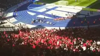 Bayer 04 Leverkusen - Hertha BSC Leverkusen Fans / Ultras nach dem Spiel!