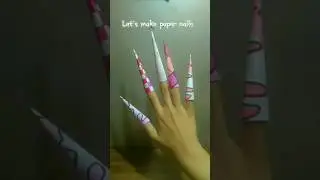 Paper nails tutorial #aesthetic #drawing&craft27 #satisfyingart27 #papernails #craft