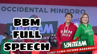 BBM FULL SPEECH SA MINDORO RALLY.