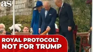 ROYAL ETIQUETTE BREACH: Trump&rsquo;s BACK-PATTING King Charles moment GOES VIRAL