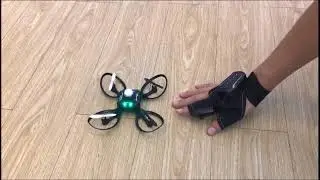 Hand Sensor Control Fold RC Flying Ball Drone Volcano Glove RC