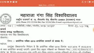 Practical date  for ba ,b.com ,bsc  mgsu University