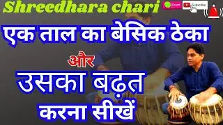 tabla/ तबले में  एक ताल का बेसिक ठेका बजाना सीखे/shreedhara chari/taal