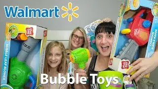 Testing Out Bubble Toys From Walmart | Say Hello To Sandra And Olivia | Holy Bubble-A-Thon