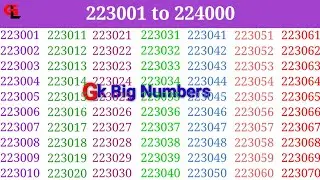 223001 से 224000 numbers सीखे youtube पर ll 223001 to 224000 numbers ll 223001-224000