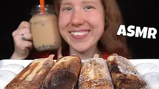 ASMR BOBA TEA ICE CREAM & MOCHI MUKBANG (No Talking) EATING SOUNDS