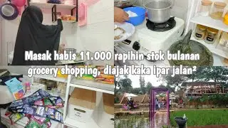 Masak menu 11.000 | grocery shopping 🛒diajak kaka ipar jalan&sup2;