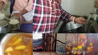 আজ তাড়াতাড়ি ঘরের সব কাজ করে বৃহস্পতিবারের পুজো দিলাম। #mycooking #minivlog #vlog #food 🙏😝❤️