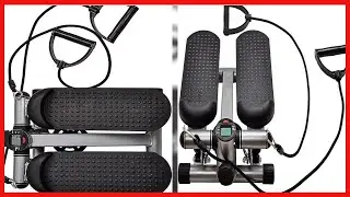 BalanceFrom Adjustable Stepper Stepping Machine with Resistance Bands, Gray