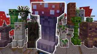 MUSHROOM CREEPER VS ALL CREEPERS ('CREEPER OVERHAUL' MOD) | MINECRAFT