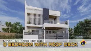 HOUSE DESIGN | 5 Bedroom 2 Storey with ROOF DECK | 10 x 20m Lot