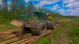 Super Macho Wet Ground, Can The Track Buncher & Skidder Work It