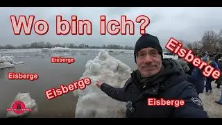 Unglaublich: Riesige Eisberge treiben auf der Elbe bei Geesthacht
