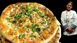 Chicken Cheese naan Recipe by cooking with farah|chicken cheese naan on tawa(without oven $tandoor)