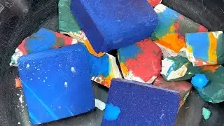 Extreme Dust! Crayon Blue Book Dyed Gym Chalk Crush || #asmr #satisfying @ASMRgymchalkIndonesia
