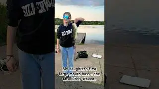 My daughter&rsquo;s first bass &hellip; #fyp #foryou #video #viral #pnw #bass #fish #fishing