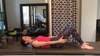 Bridging with ball squeeze for pelvic floor strengthening